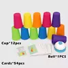 Brinquedos Montessori Infantil, Stack Cup, Battle Table com Cartas, Iluminação Intelectual Educacional, Cognição das Cores, Treino Lógico