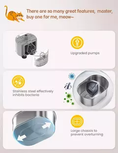 Fonte de água inteligente para gatos, bebedor automático para gatos, alimentador de água para animais de estimação, fonte potável para gatos e cães - loja online