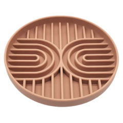 Imagem do Suprimentos para animais de estimação tigela de comida lenta gato anti-queda tigela de comida antiderrapante filhote de cachorro anti-asfixia brinquedo de silicone placa de comida