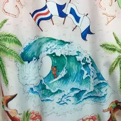 Conjunto de camisa casual com estampa floral masculina manga curta, terno de praia, hip hop, solto, verão, 2024 - comprar online