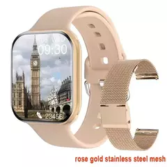 Imagem do Impermeável Amoled Screen Smart Watch para homens e mulheres, BT Call, NFC, Frequência Cardíaca, Esportes, Fitness, Carregamento sem fio, IWO, Novo, 9, 450mAh
