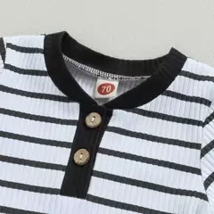 RUEWEY-Bodysuit e calças listradas do bebê recém-nascido, roupas infantis, itens de bebê, roupas, primavera, outono - comprar online