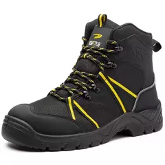 Botas de segurança para caminhada para homens, botas de aço, à prova de perfurações, calçados de segurança esportivos de cano alto, antiestáticos, ao ar livre - loja online