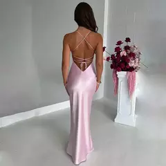 Vestido feminino slim fit, slim fit, split, vestido comprido, monocromático, moda verão, novo, sexy, 2024
