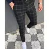 Calças xadrez para homens, calças formais casuais confortáveis, europeu e estados unidos, estilo britânico, terno elegante