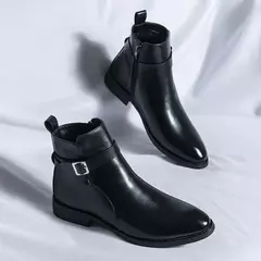 Botas altas de luxo masculinas, botas marrons de motocicleta, moda plataforma, botas masculinas, sapatos de couro casuais, alta qualidade na internet