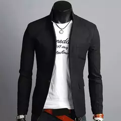 Masculino casual blazer primavera outono cor sólida lapela colarinho botão bolsos decoração terno de negócios topos festa de casamento outwear casaco - Wolf Magazine