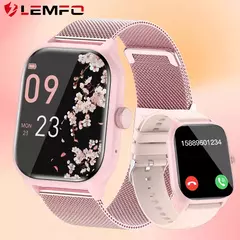 LEMFO LT10 Smartwatch para homens e mulheres Touch Dial Chamada Música Smartwatch Android iOS Rastreador de Fitness Relógios Esportivos 2024