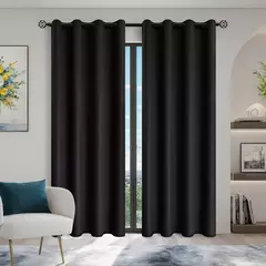 Cortinas monocromáticas blackout, sombreamento completo e proteção solar, quarto e sala de estar, 100% blackout, 1pc - Wolf Magazine