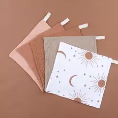Baby's Soft Absorbent Gaze Algodão Toalhas, Face Wipe, Lenço, Banhando Toalhinha de alimentação, 5Pcs na internet