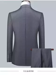 Terno masculino single breasted ajuste de negócio, vestido de noivo, moda casual, ajuste profissional, casamento, cavalheiro, 6XL, novo - Wolf Magazine