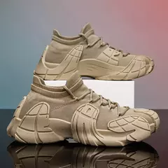 Casual Mesh Ventile Calçados esportivos para homens e mulheres, casais, meias de malha, sola grossa, tênis de lazer, tênis mecha - Wolf Magazine