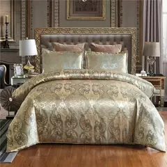 High End Jacquard Bedding Set, Luxo, Europeu, Conjuntos de cama de casamento, Rainha, American Satin, Double Duvet Cover, na internet