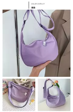 Harajuku – sacs à bandoulière solides pour femmes, sacs à main multifonctions simples assortis avec tout, sacs à bandoulière de grande capacité pour adolescentes - comprar online
