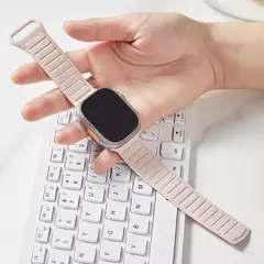 Pulseira Magnética de Laço de Silicone para Relógio Apple, Banda, Ultra, 49mm, 45mm, 44mm, 40mm, 41mm, Pulseira para Série iWatch, Ultra 8, 7, 6, SE, 5, 4, 3 - loja online