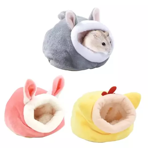 Windproof Hamster Ninho, Planador Casa, cobaias, Coelho, Ninho Plushy, Inverno