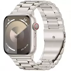 Bracelete de Aço Inoxidável para Apple Watch, Pulseira de Luxo, Série 6, 5, 4, 3, 2, SE, 44mm, 42mm, 40mm, 45mm, 41mm, ultra 2, 49mm na internet