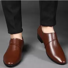 Imagem do Sapatos de couro de luxo masculino, vestido formal, sapatos Oxfords masculinos, casual de negócios, festa de casamento, trabalho de escritório, masculino, plus size