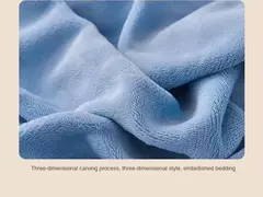 Colcha de casal luxuosa cama de verão 150 nova cor sólida reversível colcha e fronha leite velo coreano capa de cama algodão - comprar online