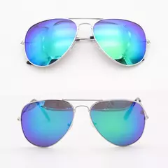 Imagem do FOENIXSONG-Óculos de Sol Gradiente Redondo para Homens e Mulheres, Pilot Sunglasses, Fashion