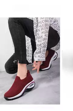 Sapatos esportivos casuais femininos, tênis de plataforma cunhada para senhoras, sapatos vulcanizados respiráveis, nova moda, verão 2024
