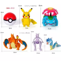 Pokemon Pokeball Figura, Pikachu, Charizard, Venusaur, Blastoise, Mewtwo, Gyarados, Solgaleo, Lunala, Eevee, Poke Ball, Presente Toy na internet