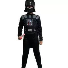 2024 novo traje de guerreiro preto tempestade soldado darth vader anakin skywalker menina guerras rey cosplay festa traje roupas capa máscara - Wolf Magazine