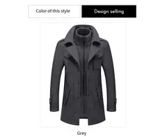 Casaco de gola dupla masculino, jaquetas quentes, casacos à prova de vento, moda outono e inverno - Wolf Magazine