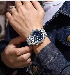 Nibosi-relógios de pulso de quartzo masculino, marca de luxo, negócios, luminoso, à prova d'água, com calendário, para homens, 2024 - loja online