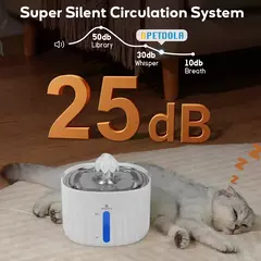Fonte ultra silenciosa para gatos, APETDOLA Bebedor automático para gatos e cães de 2 l, fonte de água gatos com 6 camadas filtradas, 4 altura de fonte e bandeja de aço inoxidável na internet