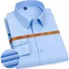 Camisa de negócios de cor sólida masculina, Moda formal, Fino, Clássico, Básico, Casual, Fino, Branco, Manga comprida, Social, Roupas de marca, Novo