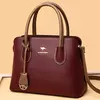 Sacos Crossbody de couro de qualidade para mulheres Sacola de grande capacidade 2 camadas Bolsas de luxo Sacos de grife 2024