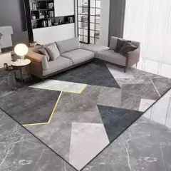 Imagem do Tapete simples do assoalho do quarto, Decoração cinza, Home Living Room