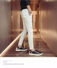 Imagem do Calças casuais coreanas para homens, vestido de negócios, vestido social e formal