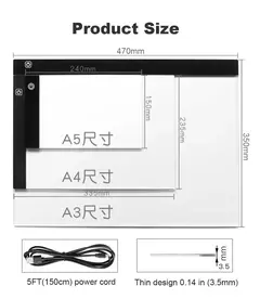 Imagem do LED Desenho Copy Pad Board para Crianças, A5, A4, LCD Escrito Tablet, Brinquedo Infantil, Pintura, Educacional, Crianças, Presentes Criativos