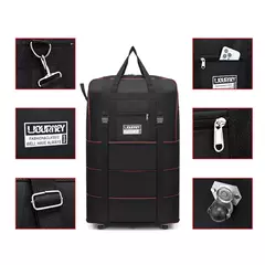 Mala Oxford Dobrável Expansível Unisex, Bagagem Portátil com Rodas, Mala de Rolamento, Transportador Aéreo, Bolsa de Viagem, Novo na internet