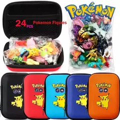 Pokémon Pikachu Mini Action Figure Model Toy para Crianças, Bonecas Coletivas Anime, Presentes de Aniversário, Não Repetindo, 24 Unidades, Conjunto, 2-3cm