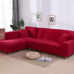 Monocromático Elastic Capas Sofá para Sala, L Shaped Canto Sofá Capa, Protetor de Cadeira Slipcover, 1, 2, 3, 4 Lugares - Wolf Magazine