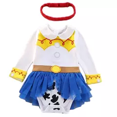 Baby Romper TUTU Vestido Com Headband Infantil Baby Princess Girl Roupas Tamanho 3-18M Cute Design Baby Dress Party Trajes - comprar online