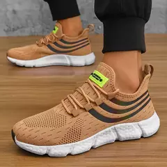 Tênis de plataforma respirável para mulheres, sapatos de renda, confortável, casual, ao ar livre, corrida, esportes, moda feminina