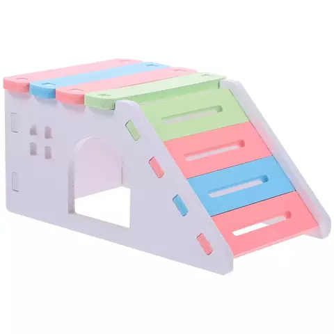 Hamster Cage com escada e escada para plataforma, PVC, Hamster, Gerbil, pequeno animal, esconderijo