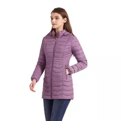 Santelon mulheres longo parka quente para as mulheres ultraleve casaco casaco acolchoado puffer com capuz destacável roupas outwear leve - Wolf Magazine