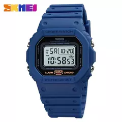 SKMEI-Relógios de pulso militares impermeáveis para homens, 1628 relógio esportivo, display LED, relógio masculino, contagem regressiva digital, 1988