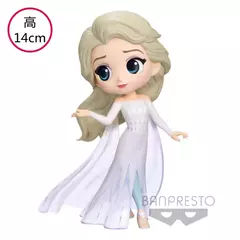 Bandai original qposket disney princesa modelo colecionável congelado elsa anna coroação estilo figura de ação brinquedos presente para crianças - comprar online