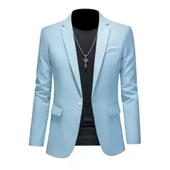 Imagem do Blazer Casual de Negócios Masculino, Jaqueta Monocromática, Casacos Oversize, Smoking Masculino, Roupas de Marca, Roupas de Trabalho, Plus Size M-6XL