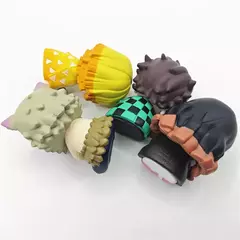 Aixlan 4 pçs conjunto q versão figura kamado tanjirou kamado nezuko pvc figura de ação amine presente aniversário estatueta colecionável - loja online
