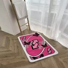 Tapete antiderrapante absorvente de água, tapete de imitação de caxemira, banheiro, cozinha, quarto, casa, high-end, in estilo