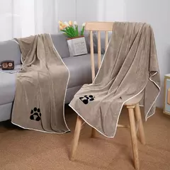 Imagem do Toalha para animais de estimação microfibra super rápida secagem alta absorvente toalha de limpeza para cães gato roupão aliciamento suprimentos