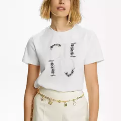 CHCH-Camiseta feminina de manga curta, bordado artesanal pesado, moda feminina, casual, verão, novo, 2024 - comprar online