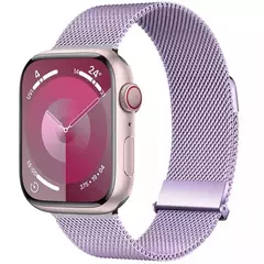 Correia para Apple Watch Band, Pulseira Milanese, Cinto de Metal, 45mm, 44mm, 42mm, Ultra 49mm, 38mm, 40mm, 41mm, iWatch Series 9, 8, 7, 6, 5, 3, SE - Wolf Magazine